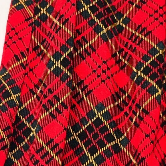 VTG Briggs New York Skirt Medium Red Tartan Pleated Schoolgirl Scottish Plaid - Picture 5 of 9
